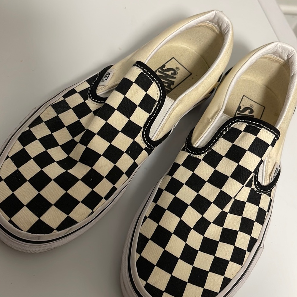 Checkered vans!
